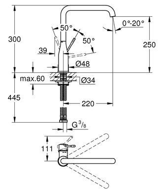 фото Змішувач для кухні Grohe Essence New (30269000)