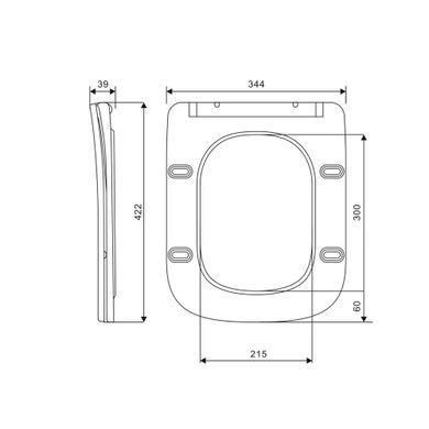 фото Сиденье для унитаза Qtap (Crow 490) с микролифтом Slim QT99SC6108W