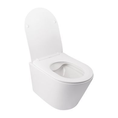 фотографія Унітаз підвісний Qtap Swan безобідковий з сідінням Soft-close QT16335178W