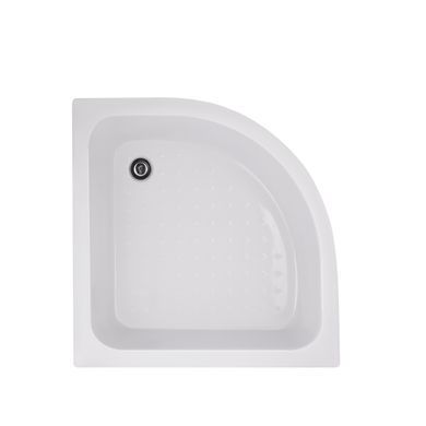 фотографія Душова кабіна Latwa SC80x80.SAT.MID.FR полукругла, скло Frost 4 мм + Душовий піддон KAPIELKA ST80x80x26, з панеллю Lidz