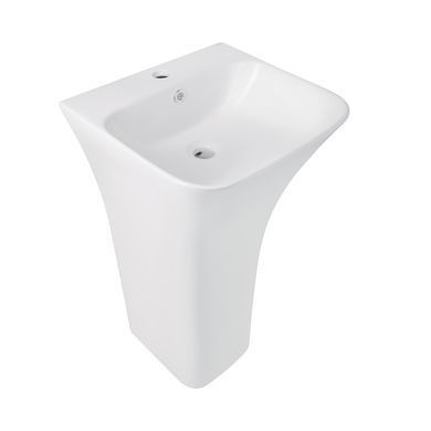 фото Раковина напольная моноблок Qtap Crow 445x420x840 White QT0511G315WN