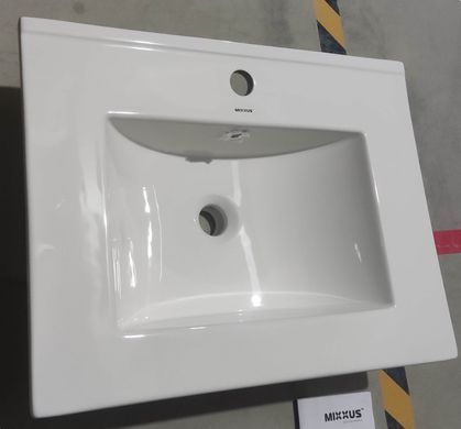 фото Раковина меблева Mixxus Premium CUBIC-1501 610х460х170mm з отвором під змішувач та переливом (MP6495)