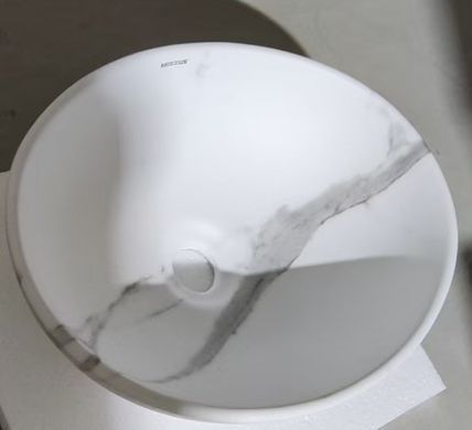 фото Раковина накладна MIXXUS PREMIUM ELLIPSE-0108 MARBLE 400х330х145mm (MP6526)