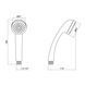 Лейка для ручного душа Lidz Niagara 02 67 мм округлая LDNIA02CRM22035 Chrome