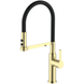 фото Змішувач для кухні MIXXUS PREMIUM PULL 017 BRUSHED GOLD REFL.BLACK (Кол.мат.зол.+сил.вил.чор.) (MI8280)