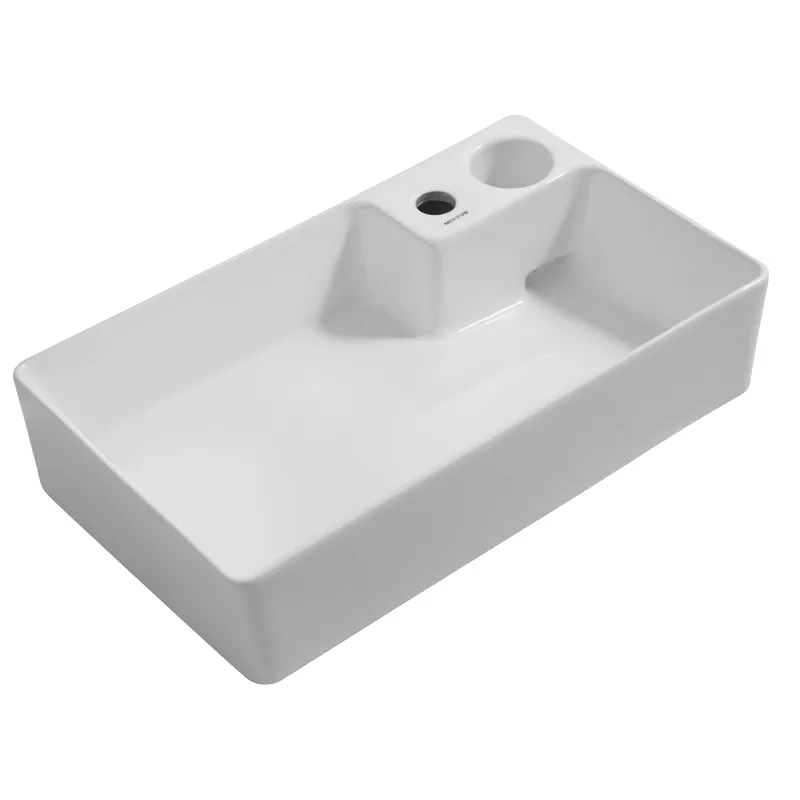 фото Раковина накладна Mixxus Premium STYLE-0202 600х350х140mm з донним клапаном та отвором під змішувач (MP6512)