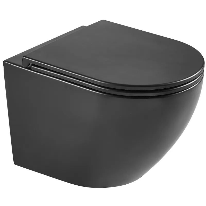 фото Унітаз підвісний Mixxus Premium Ellipse-0303-R Black 520x365x360mm, система змиву RIMLESS (MP6464)