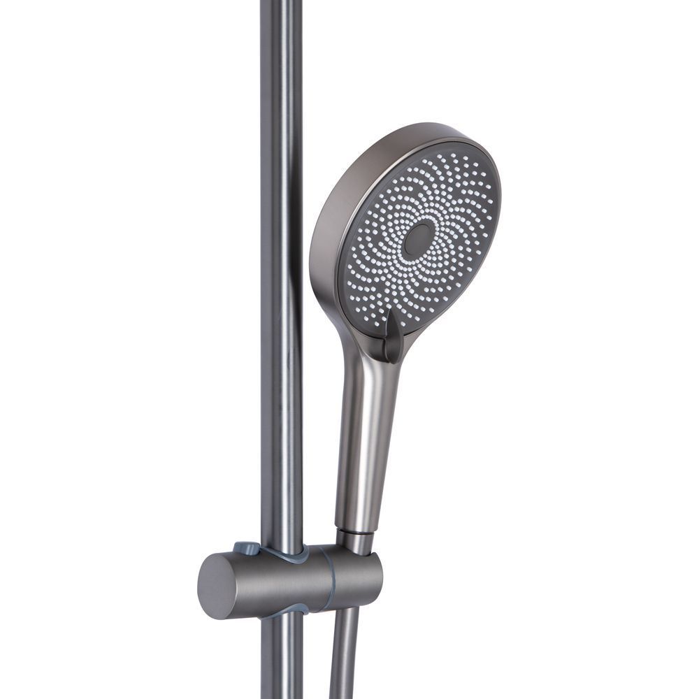 фото Душевая система для душа Qtap Slavonice на два потребителя QTSLA110GMB45913 Gunmetal Black PVD