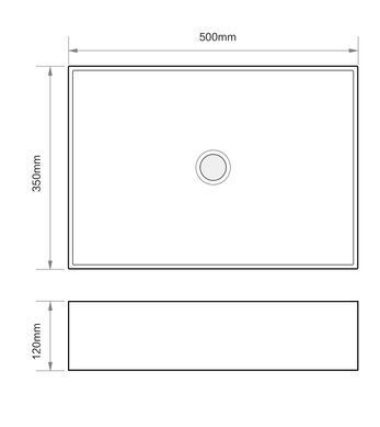 фото Раковина накладна Mixxus Premium QUADRO-0104 500х350х120mm (MP6515)