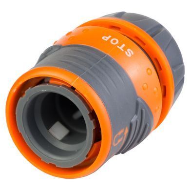 фото Конектор 1/2" швидкознімний для шланга 1/2" аквастоп з замком (ABS+TPR) FLORA (5015434)