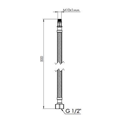 фото Гибкая подводка для воды SD Forte М10 50 см (пара) SF390W50