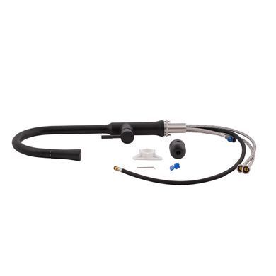 фото Смеситель для кухни Qtap Baruska с выдвижным изливом QTBAR9137103UB Black Matt
