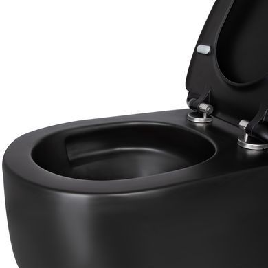 фотографія Унітаз підвісний Qtap Taurus безободковий з сидінням Soft-close QT2433084EUQMB
