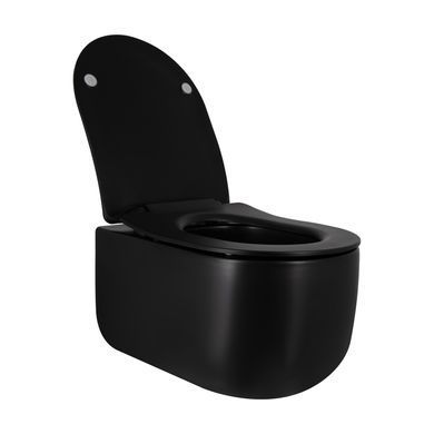 фотографія Унітаз підвісний Qtap Taurus безободковий з сидінням Soft-close QT2433084EUQMB