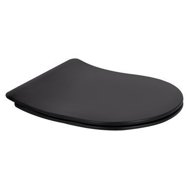 фотографія Унітаз підвісний Qtap Taurus безободковий з сидінням Soft-close QT2433084EUQMB