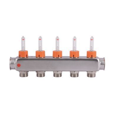 фотографія Колектор із витратомірами (нерж.) 3/4"х5 Icma № К073