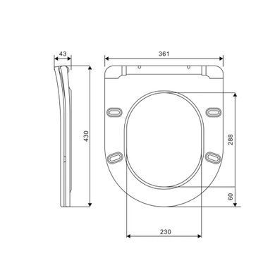 фото Сиденье для унитаза Qtap (Jay 490, Swan 490) с микролифтом Slim QT99SC6106W