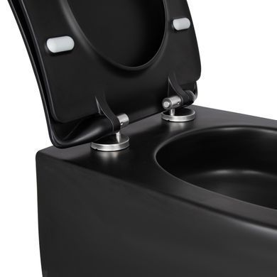 фотографія Унітаз підвісний Qtap Taurus безободковий з сидінням Soft-close QT2433084EUQMB