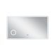 Дзеркало Qtap Crow 1200х700 з LED-підсвічуванням Touch, лінза, цифровий годинник, димер, рег. яскравості QT0578141670120W