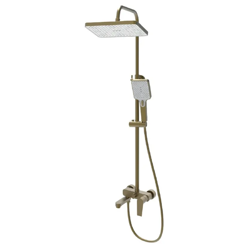 фото Душова колона зі змішувачем Haiba MILANO 003-J BRUSHED GOLD (HB9620)