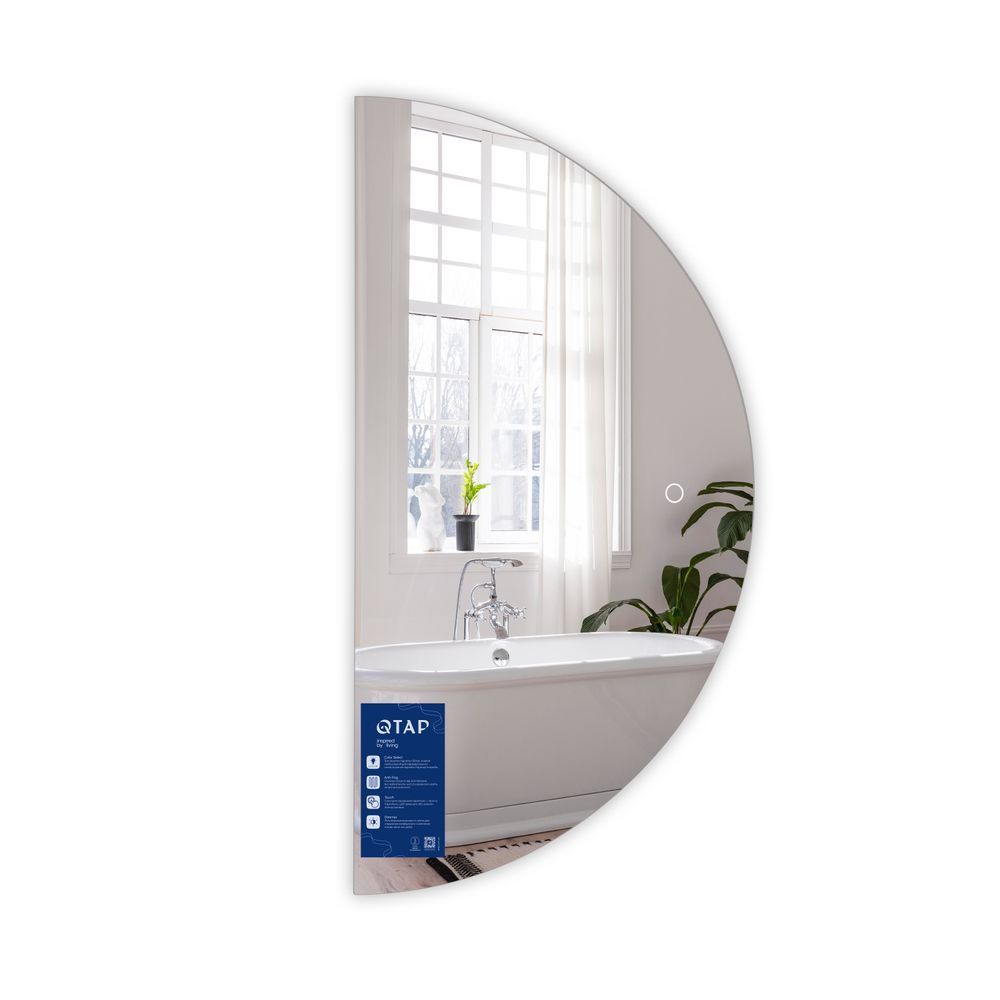 фото Зеркало Qtap Taurus HR800 с LED-подсветкой Touch, с антизапотеванием, с диммером, рег. темп. цвета (3000-6500K) QTTAUHR800