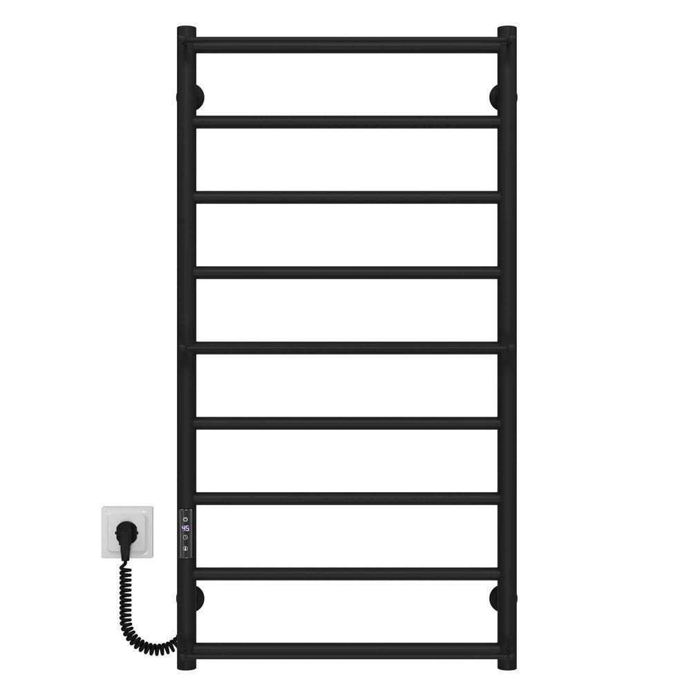 фото Рушникосушарка електрична Ladder П9 500х1000 Deffi нержавіюча сталь (Чорний, JD03, Ліве підключення)
