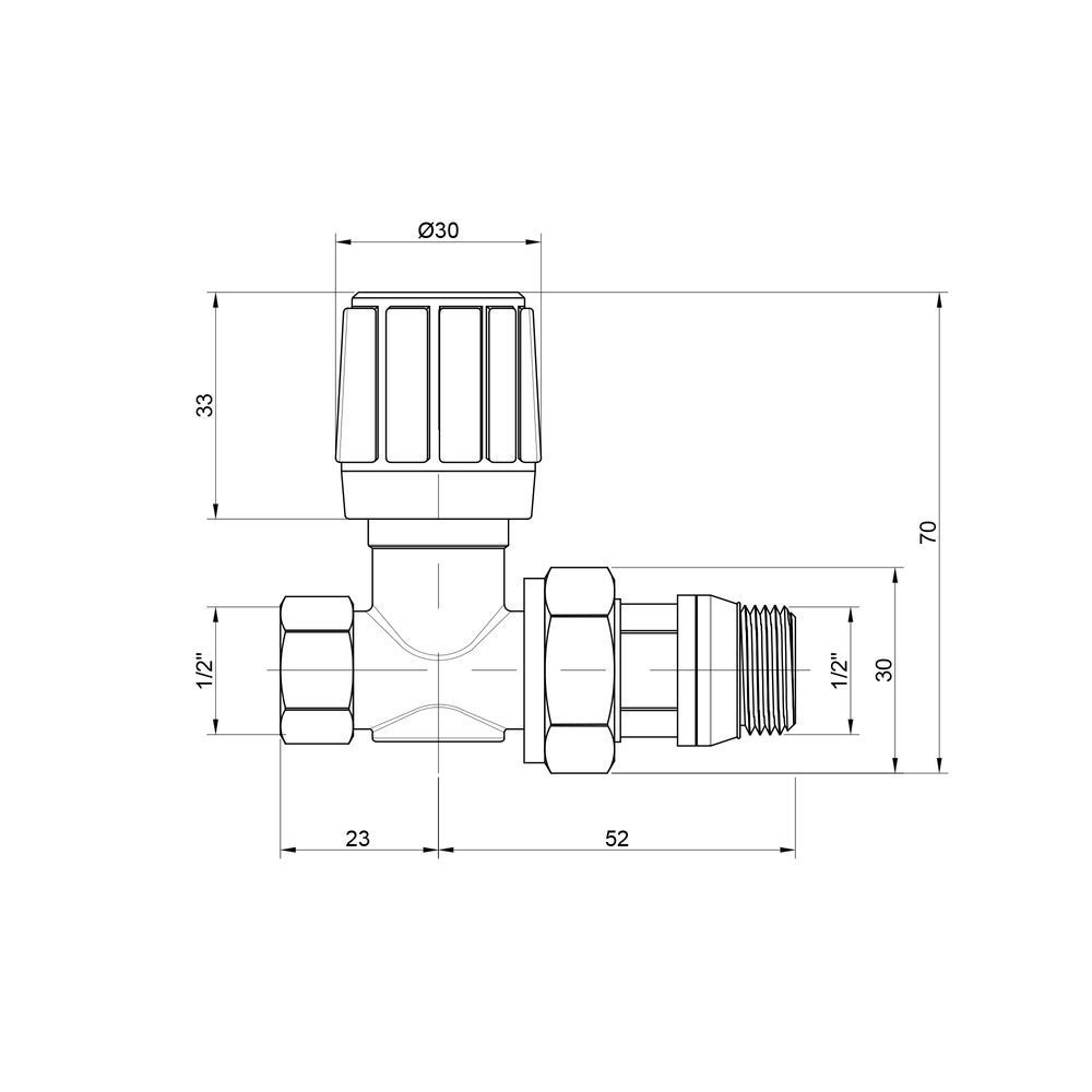 фото Кран радиаторный Icma 1/2" с антипротечкой прямой №954