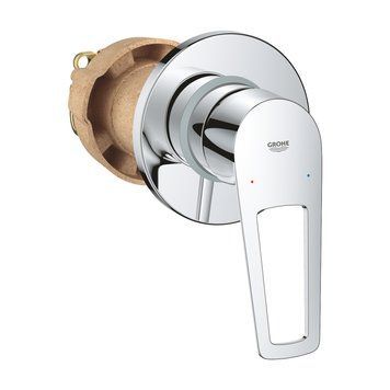 фотографія Смеситель скрытого монтажа для душа Grohe BauLoop New 29042001 &mdash; это идеальное решение для стильных и функциональных ванных комнат. Разработан для скрытого монтажа, он объединяет стильный дизайн с передовыми технологиями. В основе смесителя &mdash; керамический
