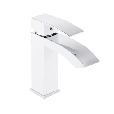 фотографія Змішувач для раковини Qtap Swan Cascada QTSWA270CRW45568 Chrome/White