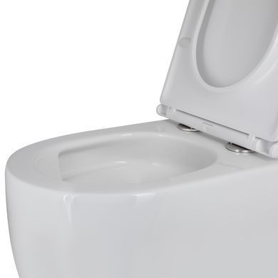 фотографія Унітаз підвісний Qtap Taurus безободковий з сидінням Soft-close QT2433084EUQW