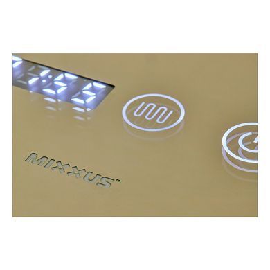 фото Дзеркало MIXXUS STRONG MR05-100x60 з LED Touch, Anti-fog, димером, рег. яскравості, годинником (MI6009)