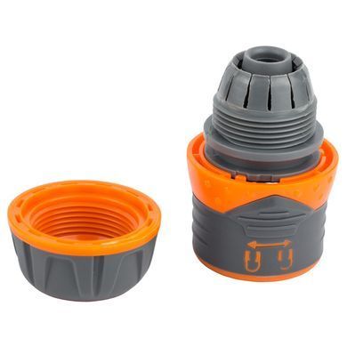 фото Конектор 1/2" швидкознімний для шланга 1/2" з замком (ABS+TPR) FLORA (5015464)