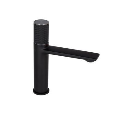 фото Смеситель для раковины Qtap Brno с прогрессивным картриджем 1067103B Black Matt