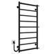 Рушникосушарка електрична Ladder П9 500х1000 Deffi нержавіюча сталь (Чорний, JD03, Ліве підключення)