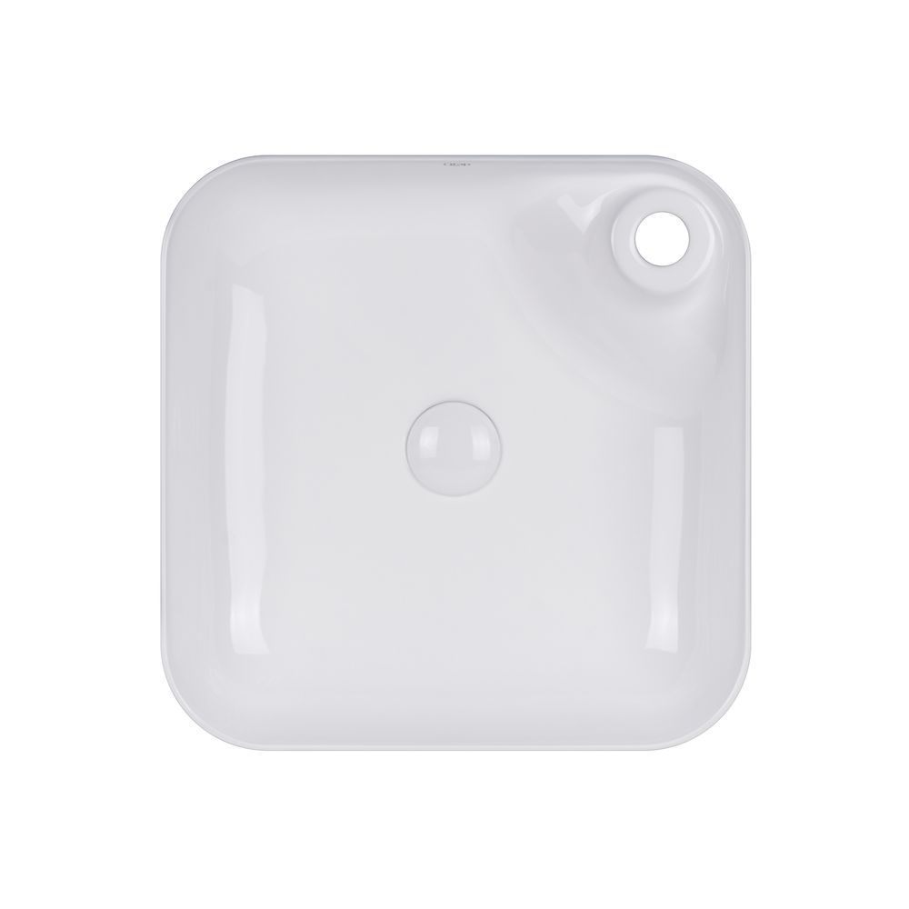 фото Раковина-чаша Qtap Stork 430x430x125 White с донным клапаном QT15112194W