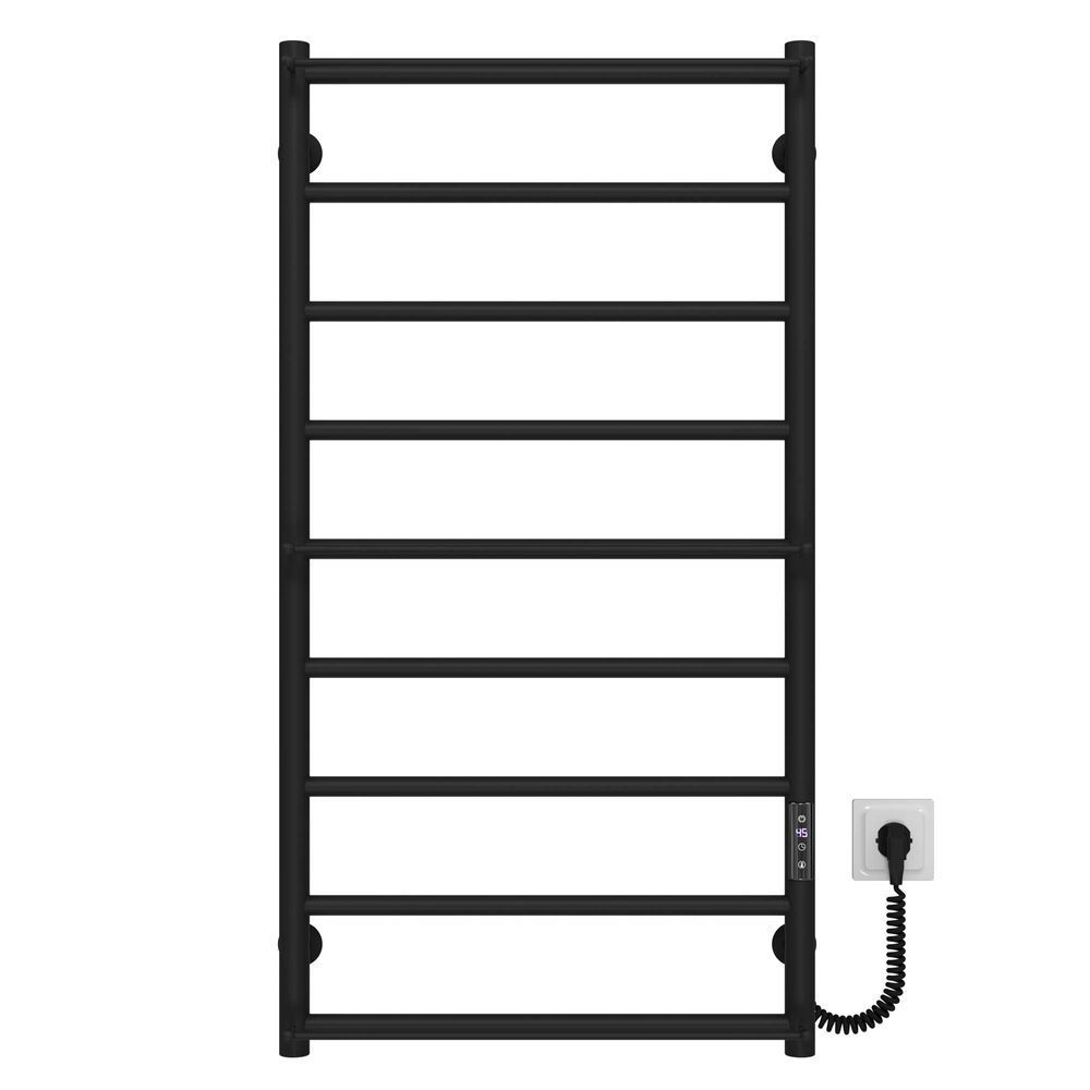 фото Рушникосушарка електрична Ladder П9 500х1000 Deffi нержавіюча сталь (Чорний, JD03, Праве підключення)