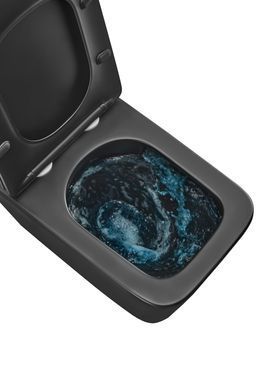 фото Унітаз підвісний Mixxus Premium QUADRO-0301-T3 BLACK 490х340х360mm, система змиву TORNADO 3.0 (MP6587)