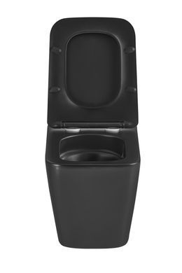 фото Унітаз підвісний Mixxus Premium QUADRO-0301-T3 BLACK 490х340х360mm, система змиву TORNADO 3.0 (MP6587)