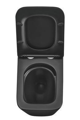 фото Унітаз підвісний Mixxus Premium QUADRO-0301-T3 BLACK 490х340х360mm, система змиву TORNADO 3.0 (MP6587)