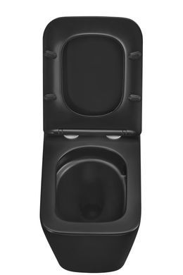 фото Унітаз підвісний Mixxus Premium QUADRO-0301-T3 BLACK 490х340х360mm, система змиву TORNADO 3.0 (MP6587)