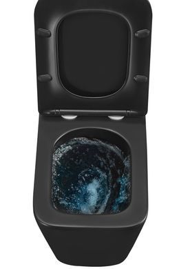 фото Унітаз підвісний Mixxus Premium QUADRO-0301-T3 BLACK 490х340х360mm, система змиву TORNADO 3.0 (MP6587)
