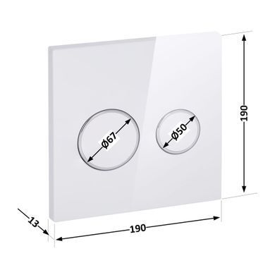 фотографія Панель смыва для унитаза Qtap Nest Uni QT0211P01V1176W