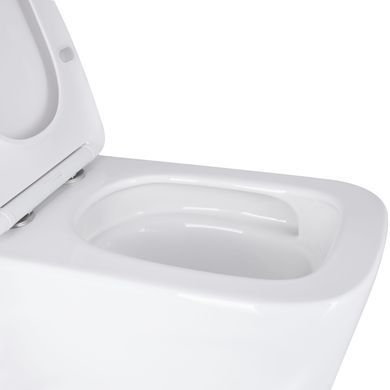 фотографія Унітаз підвісний Qtap Tern Ultra Quiet безобідковий з сидінням Soft-close WHITE QT17332303AW