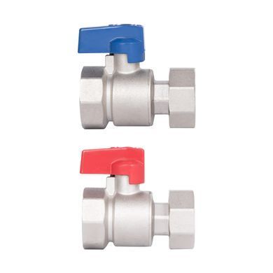 фотографія Комплект кранів кульових Thermo Alliance Standart 1"ВВ прямий з накидною гайкою TAS262RBW25