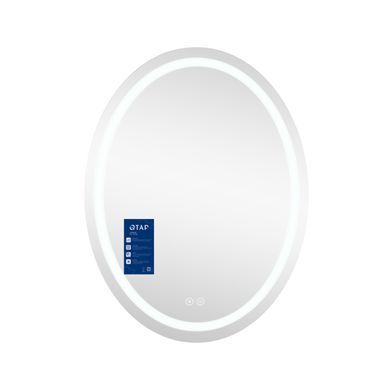 фотографія Дзеркало Qtap Mideya (DC-F801) 600х800 з LED-підсвічуванням Touch, з антизапотіванням, димером QT2078F801W