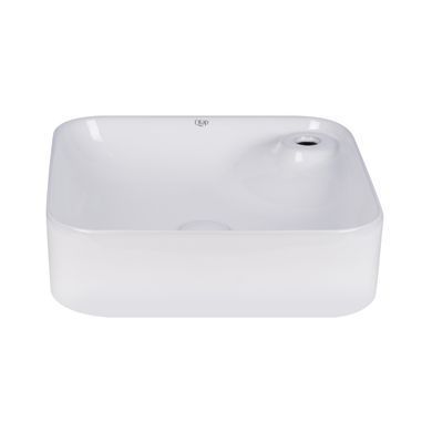 фотографія Раковина-чаша Qtap Stork 430x430x125 White з донним клапаном QT15112194W