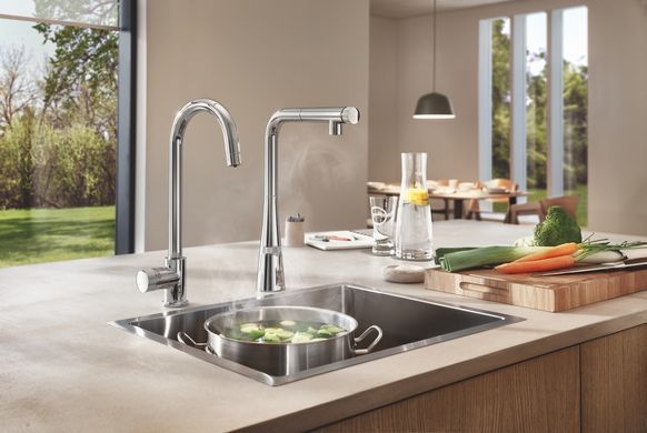 фотографія Змішувач для кухні з висувним виливом Grohe Zedra SmartControl (31593002)