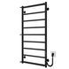 Рушникосушарка електрична Ladder П9 500х1000 Deffi нержавіюча сталь (Чорний, JD03, Праве підключення)