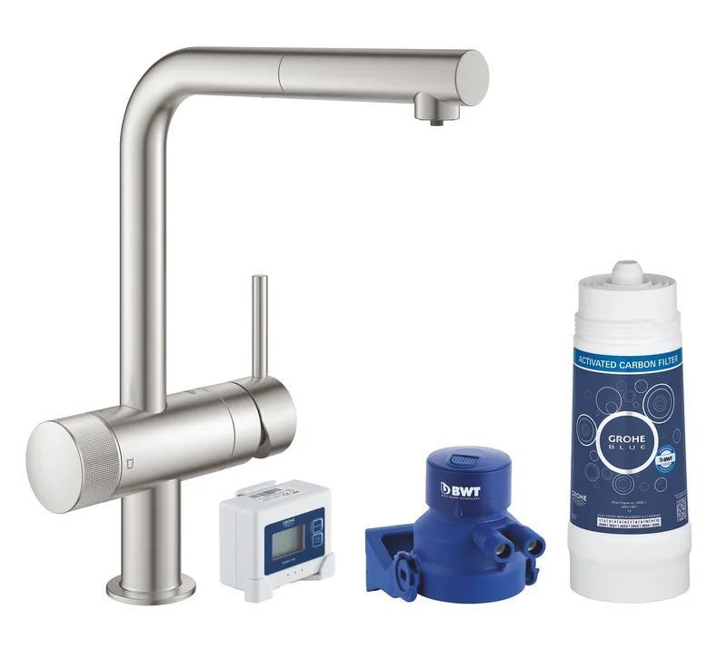 фото Комплект смесителя для кухни с фильтром Grohe Blue Pure (30382DC0)