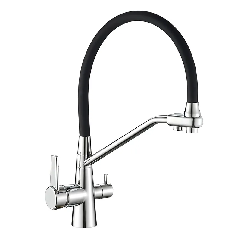 фото Кухонний змішувач на дві води Mixxus Premium Velis 021 Reflector Black (MI5928)